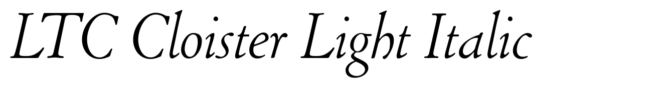 LTC Cloister Light Italic